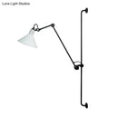 GobekUsa Modern 1-Head Sconce Lighting with Metal Shade - Red/Yellow Conical Wall Mount Lamp for Bedside