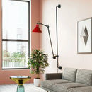 GobekUsa Modern 1-Head Sconce Lighting with Metal Shade - Red/Yellow Conical Wall Mount Lamp for Bedside