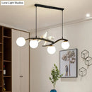 GobekUsa Linear Island Pendant Light with Modern Minimalist Design and Glass Shade for Dining Table - Stylish and Functional