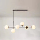 GobekUsa Linear Island Pendant Light with Modern Minimalist Design and Glass Shade for Dining Table - Stylish and Functional