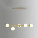 GobekUsa Linear Island Pendant Light with Modern Minimalist Design and Glass Shade for Dining Table - Stylish and Functional