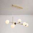GobekUsa Linear Island Pendant Light with Modern Minimalist Design and Glass Shade for Dining Table - Stylish and Functional