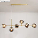 GobekUsa Linear Island Pendant Light with Modern Minimalist Design and Glass Shade for Dining Table - Stylish and Functional