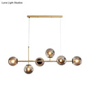 GobekUsa Linear Island Pendant Light with Modern Minimalist Design and Glass Shade for Dining Table - Stylish and Functional