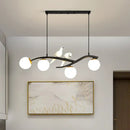 GobekUsa Linear Island Pendant Light with Modern Minimalist Design and Glass Shade for Dining Table - Stylish and Functional