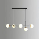 GobekUsa Linear Island Pendant Light with Modern Minimalist Design and Glass Shade for Dining Table - Stylish and Functional