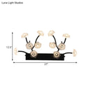 GobekUsa Modern Black Glass Wall Sconce - Blossom 12-Light Clear Lighting for Bedroom