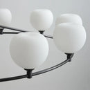 GobekUsa Brass and White Glass Pendant Lamp with Adjustable Height