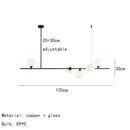 GobekUsa Brass and White Glass Pendant Lamp with Adjustable Height