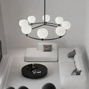 GobekUsa Brass and White Glass Pendant Lamp with Adjustable Height