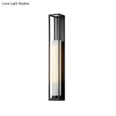 GobekUsa Modern White Glass Tubular Wall Mount Light with 1-Bulb Black Wall Lamp Sconce