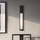 GobekUsa Modern White Glass Tubular Wall Mount Light with 1-Bulb Black Wall Lamp Sconce