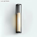GobekUsa Modern White Glass Tubular Wall Mount Light with 1-Bulb Black Wall Lamp Sconce