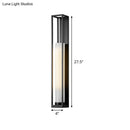 GobekUsa Modern White Glass Tubular Wall Mount Light with 1-Bulb Black Wall Lamp Sconce