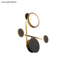 GobekUsa Contemporary LED Wall Sconce in Metallic Round Design - Black, 2/3/4 Lights