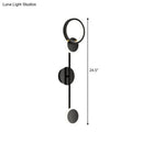 GobekUsa Contemporary LED Wall Sconce in Metallic Round Design - Black, 2/3/4 Lights