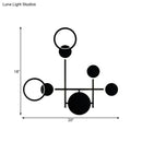 GobekUsa Contemporary LED Wall Sconce in Metallic Round Design - Black, 2/3/4 Lights