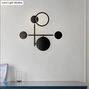 GobekUsa Contemporary LED Wall Sconce in Metallic Round Design - Black, 2/3/4 Lights