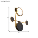GobekUsa Contemporary LED Wall Sconce in Metallic Round Design - Black, 2/3/4 Lights