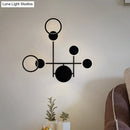 GobekUsa Contemporary LED Wall Sconce in Metallic Round Design - Black, 2/3/4 Lights
