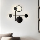 GobekUsa Contemporary LED Wall Sconce in Metallic Round Design - Black, 2/3/4 Lights