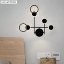 GobekUsa Contemporary LED Wall Sconce in Metallic Round Design - Black, 2/3/4 Lights