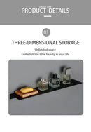 GobekUsa Modern Black and White Wall-Mounted Organizer Shelf