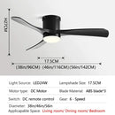 GobekUsa 46In LED Ceiling Fan Light with Control for Household Bedrooms
