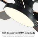 GobekUsa 56" Low Floor Ceiling Fan Light | Indoor Living Room Chandelier | Modern Design