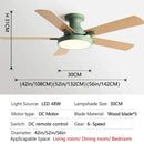 GobekUsa 56" Low Floor Ceiling Fan Light | Indoor Living Room Chandelier | Modern Design
