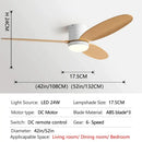 GobekUsa Black DC Ceiling Fan Light with Remote Control and LED Chandelier