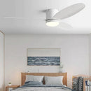 GobekUsa Black DC Ceiling Fan Light with Remote Control and LED Chandelier