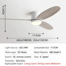 GobekUsa Black DC Ceiling Fan Light with Remote Control and LED Chandelier