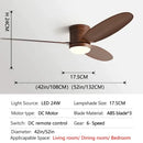 GobekUsa Black DC Ceiling Fan Light with Remote Control and LED Chandelier