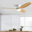 GobekUsa Black DC Ceiling Fan Light with Remote Control and LED Chandelier