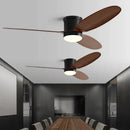 GobekUsa Black DC Ceiling Fan Light with Remote Control and LED Chandelier