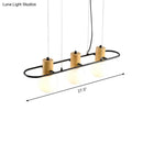 GobekUsa Black Orb Island Pendant Light – Modern 3/4-Light Frosted Glass Hanging Lamp Kit with Rectangle Ring