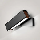 GobekUsa Rotatable LED Sconce Lamp: Modern Aluminum Wall Mounted Lighting in Warm/White Light - Black/White-Wood Finish