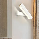 GobekUsa Rotatable LED Sconce Lamp: Modern Aluminum Wall Mounted Lighting in Warm/White Light - Black/White-Wood Finish