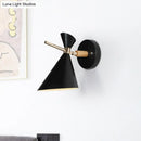 GobekUsa Macaron Metal Wall Sconce - Angle Shade, 1 Light - Black/White/Pink/Yellow/Green - Bedroom