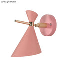 GobekUsa Macaron Metal Wall Sconce - Angle Shade, 1 Light - Black/White/Pink/Yellow/Green - Bedroom