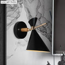 GobekUsa Macaron Metal Wall Sconce - Angle Shade, 1 Light - Black/White/Pink/Yellow/Green - Bedroom