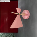 GobekUsa Macaron Metal Wall Sconce - Angle Shade, 1 Light - Black/White/Pink/Yellow/Green - Bedroom
