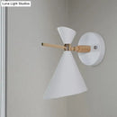 GobekUsa Macaron Metal Wall Sconce - Angle Shade, 1 Light - Black/White/Pink/Yellow/Green - Bedroom