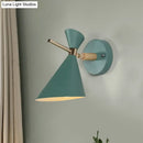 GobekUsa Macaron Metal Wall Sconce - Angle Shade, 1 Light - Black/White/Pink/Yellow/Green - Bedroom