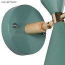 GobekUsa Macaron Metal Wall Sconce - Angle Shade, 1 Light - Black/White/Pink/Yellow/Green - Bedroom