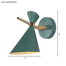 GobekUsa Macaron Metal Wall Sconce - Angle Shade, 1 Light - Black/White/Pink/Yellow/Green - Bedroom