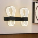 GobekUsa Modern Black Arc Ring Sconce Lighting with 2 Heads - LED Wall Lamp in Warm/White Light