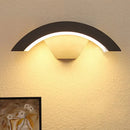 GobekUsa Modern Arc Wall Sconce - Acrylic Integrated LED Bedroom Lamp in Black, with Adjustable Warm/White Lighting