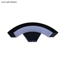 GobekUsa Modern Arc Wall Sconce - Acrylic Integrated LED Bedroom Lamp in Black, with Adjustable Warm/White Lighting